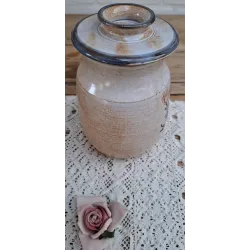 Franse gres zuurpot / augurken pot met bloemen,Cornichons