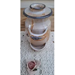 Franse gres zuurpot / augurken pot met bloemen,Cornichons