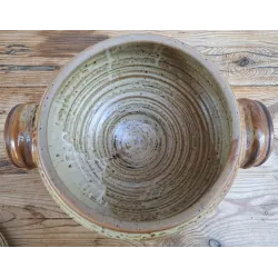 Grote robuuste Franse gres terrine, Jean - Pierre Prud'Homme