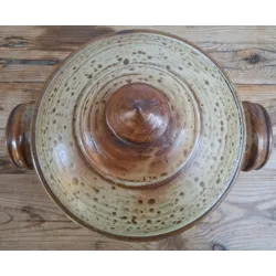 Grote robuuste Franse gres terrine, Jean - Pierre Prud'Homme