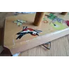 Vintage houten kinder kapstokje met kabouters