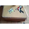 Vintage houten kinder kapstokje met kabouters