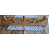 Vintage houten kinder kapstokje met kabouters