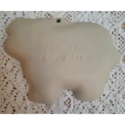 Keramieke koekjes mal, varken, Brown Bag Cookie Art