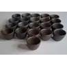 21 Kleine donkerbruine Franse gres slakken/ escargot potjes