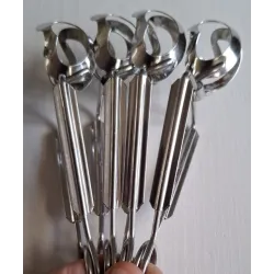 Set van 4 Vintage Franse Inox slakken tangen