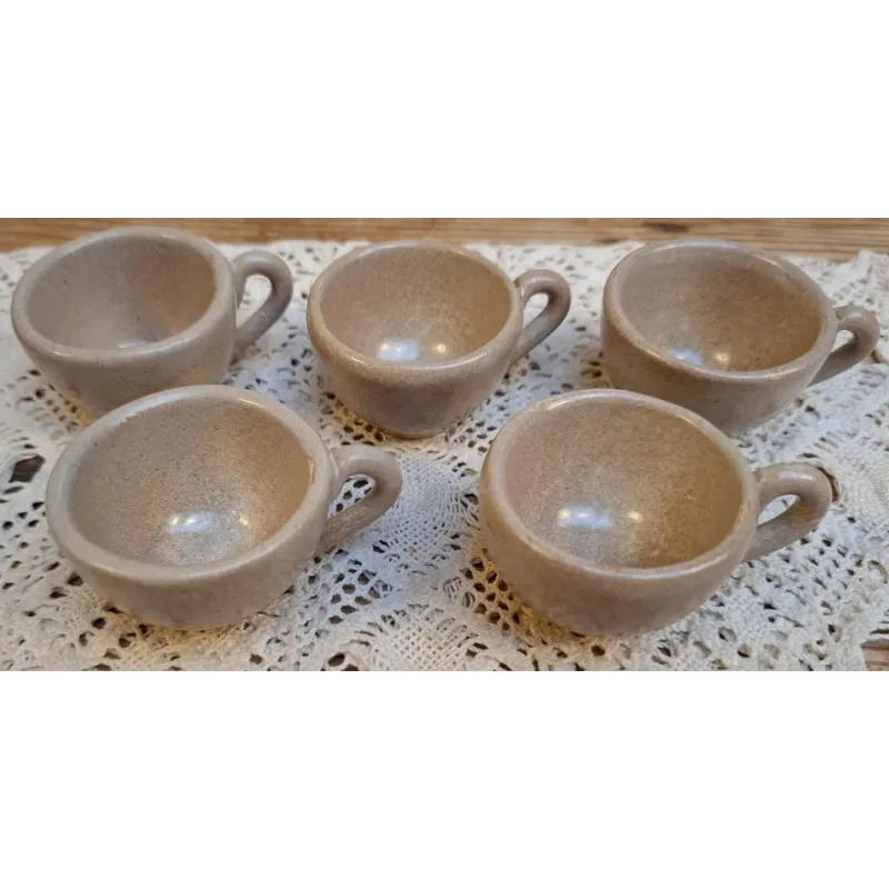 5 Franse mini gres kopjes 5 Franse mini gres kopjes