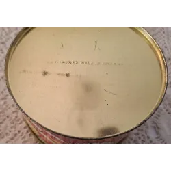 Engels retro, sixties blikje, gekleurde bloemen & vormen, Baretware