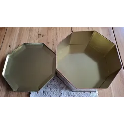 Groot Engels vintage achthoekig blik, Home made Ginger snaps