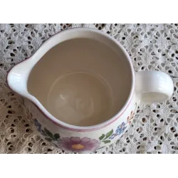 Vintage Duits melkkannetje bloemen, VEB TORGAU,  DDR