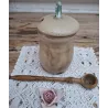 Franse Les Vieux Gres augurkenpot + houten olijflepel