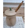 Franse Les Vieux Gres augurkenpot + houten olijflepel
