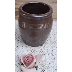 Oud Frans bruin gres potje