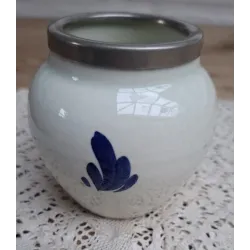 Gemerkt Delfts blauw lepelvaasje met molen