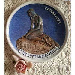 Deens wandbord, the little mermaid, Copenhagen
