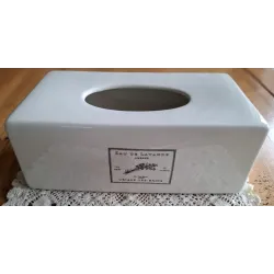Landelijke porseleinen tissuehouder, Eau de Lavande