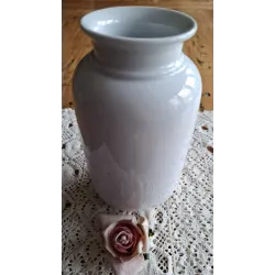 Vintage wit porseleinen Thomas/ Rosenthal Fresia vaas, 0,75 Ltr.