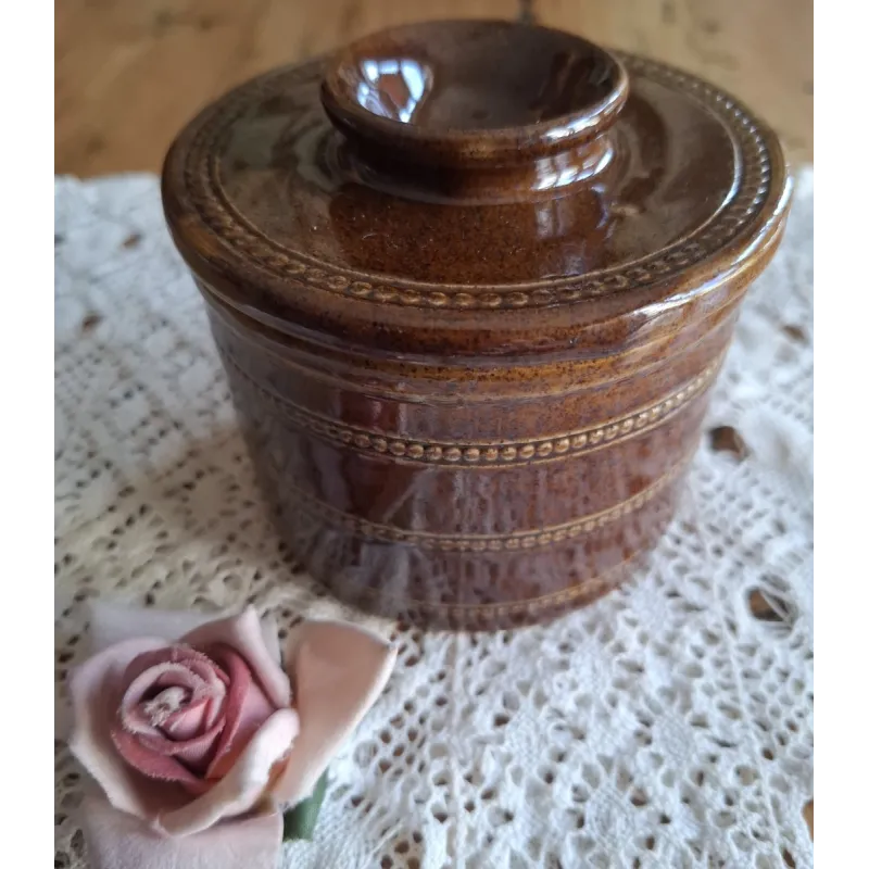 Franse gres boterpot, bewaarpot
