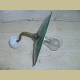 Oude Franse stallamp, groen emaille kapje 24 cm