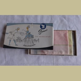 Vintage Swan pastel zakdoekjes in nostalgische doos