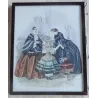 Brocante ingelijste nostalgische prent 3