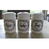 Retro witte melk glazen voorraad potten