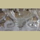 6 oude geslepen port / likeur glazen met korenaar