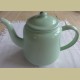 Brocante mint groen emaille theepot