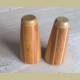Retro houten handgemaakte peper en zoutstel uit New Zeeland