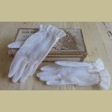 Witte Franse brocante kinder handschoentjes