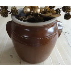 Grote Franse bruine gres pot