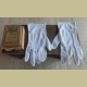 Witte Franse brocante dames handschoentjes met strikje