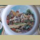 2 Engelse vintage blikken borden, Cottage garden & Country inn