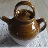 Franse brocante gres tuitkan met dekseltje