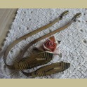 2 Oude brocante Franse embrasse koperen haken met ornamentjes