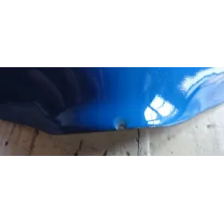 Gegolfd blauw emaille lampenkapje