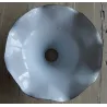 Gegolfd blauw emaille lampenkapje