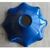 Gegolfd blauw emaille lampenkapje