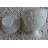 Melkglazen pot met deksel, Avon