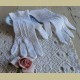 Franse brocante off white gehaakte dames handschoentjes