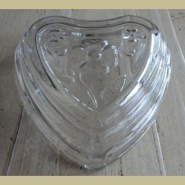 Glazen puddingvorm hart
