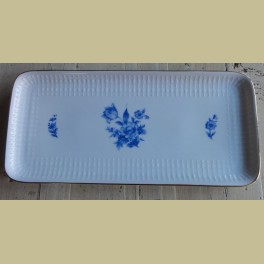 Wit porseleinen cakeschaal met blauwe bloemen, Hutschenreuther