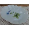 Franse brocante zeepschaal met blauwe bloemen, Limoges