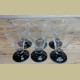 Franse glazen / ijscoupes met zwarte voet, Luminarc