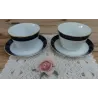 Vintage sauskom met blauwe rand, Hutschenreuther