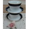 Vintage sauskom met blauwe rand, Hutschenreuther