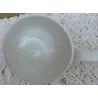 Oude licht beboterde aardewerk soeplepel / sleef