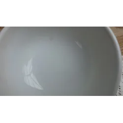 Oude licht beboterde aardewerk soeplepel / sleef
