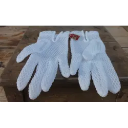 Franse brocante kinder handschoentjes met ribbeltjes