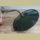 Oude Franse stallamp, groen emaille kapje, 24,5 cm